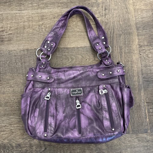 Angelkiss große Geldbörsen und Handtaschen für Damen gewaschen Kunstleder Crossbody