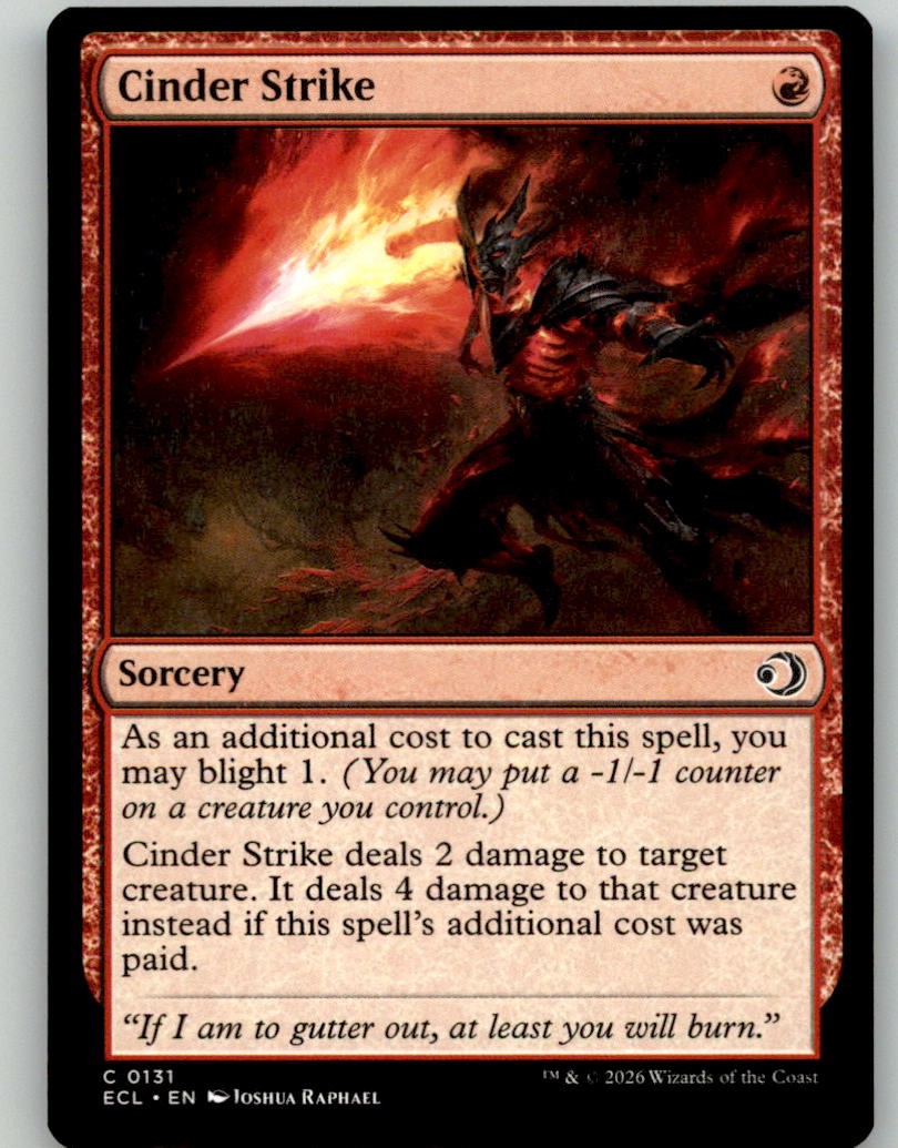 Cinder Strike 131 Common Lorwyn Eclipsed MTG Lightly Played