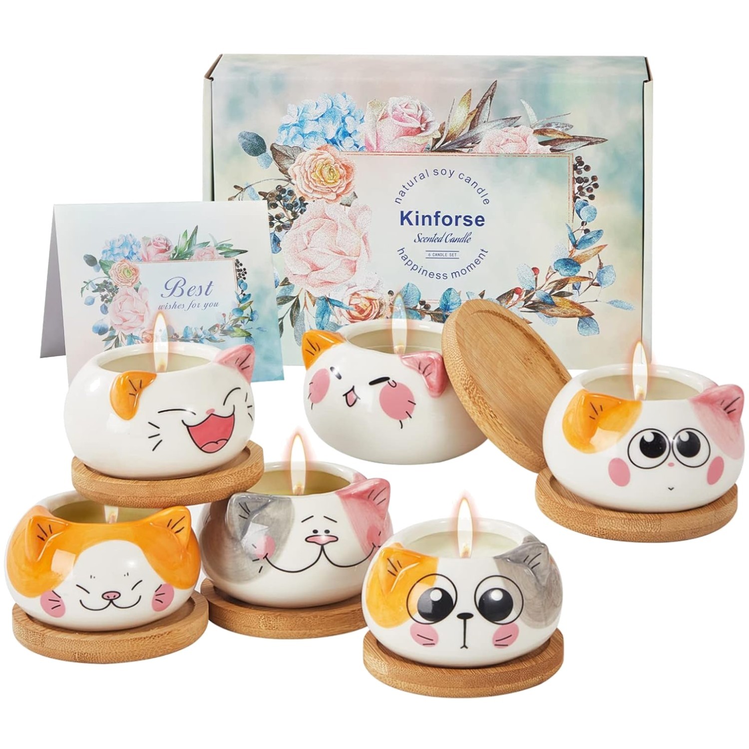 Künstlerisches Duftkerzen Set – 6 Aromakerzen für Wohlbehagen und Eleganz