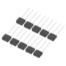 Image of 20Pcs DIP Mounted Miniature Square Slow Blow Micro Fuse, 6.3A 250V, Black