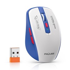 Wireless Mouse with Bluetooth 2.4GHz USB Dual Mode, Silent Click, Ergonomic...