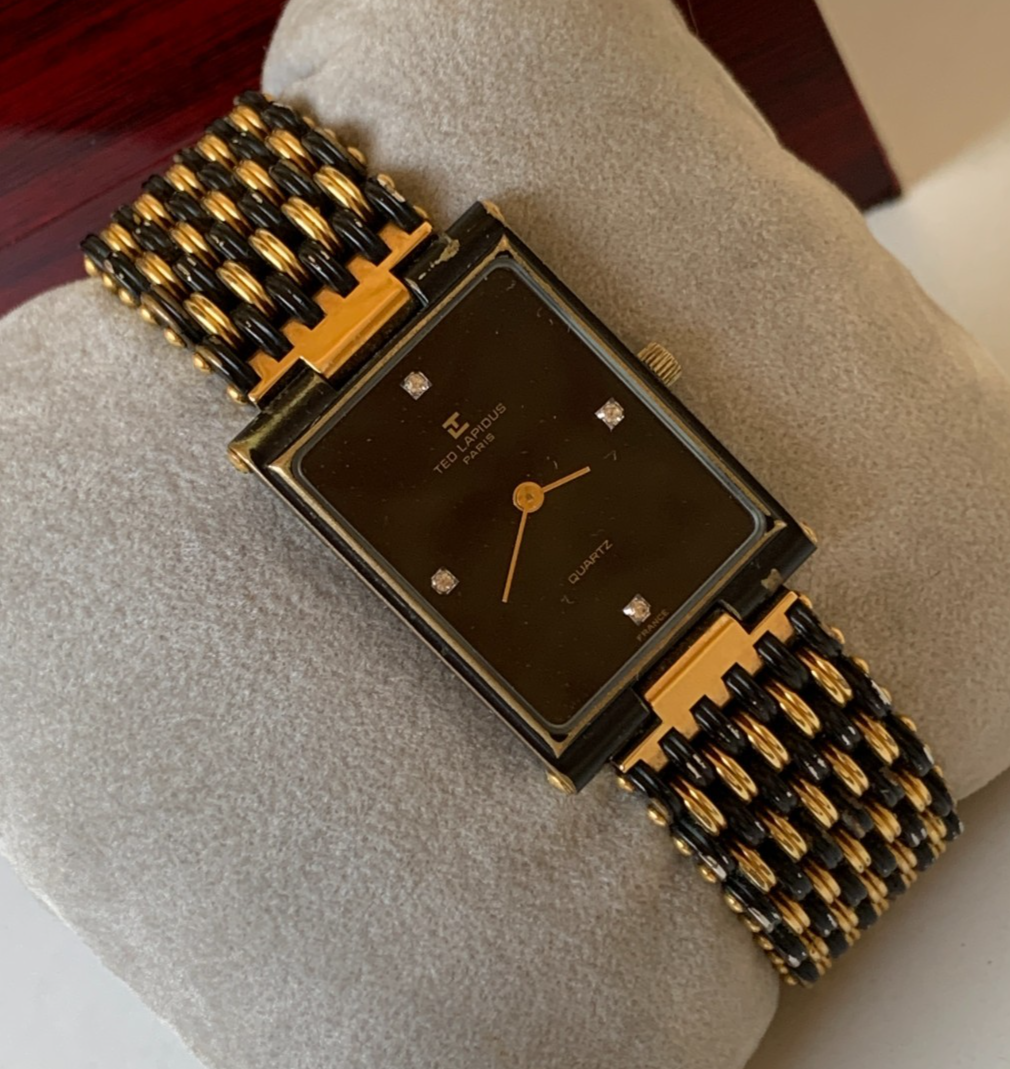 Vintage Ted Lapidus Paris Watch Swiss Quartz Showerproof 3.387 By