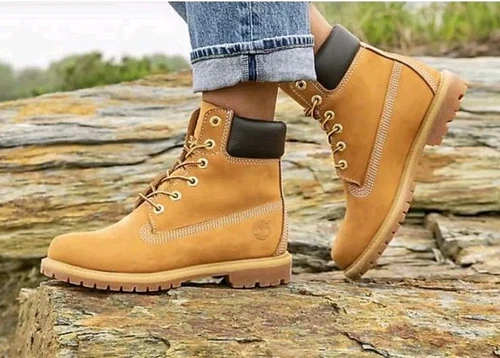 Stivali Timberland donna 6 5 6” premium nabuk grano marrone lavoro casual suola a strappo