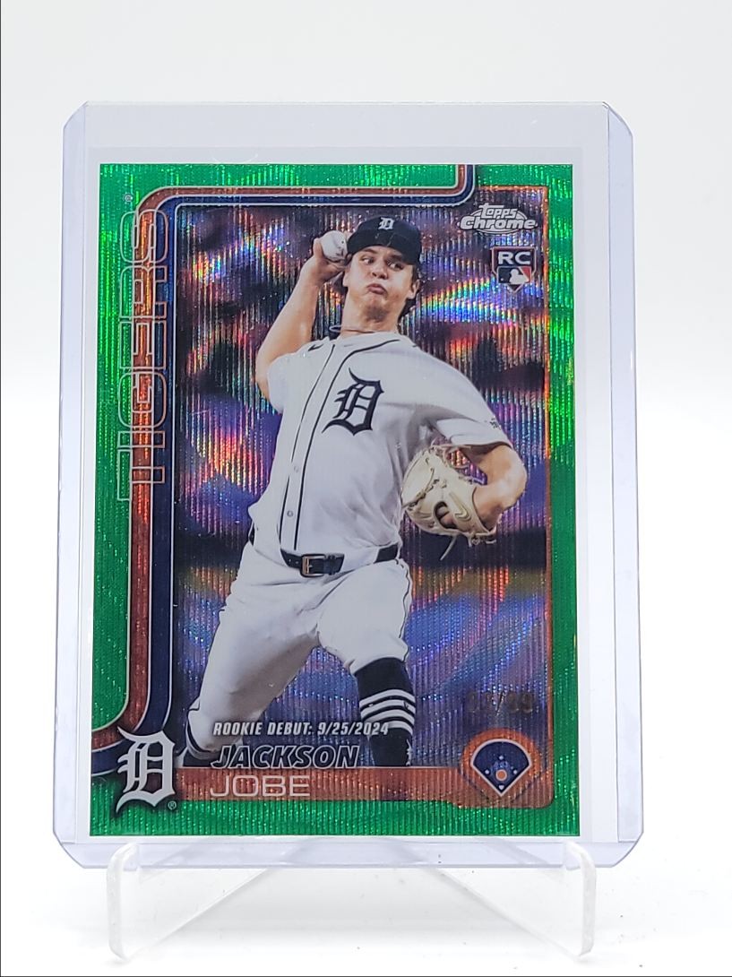 JACKSON JOBE 2025 TOPPS CHROME UPDATE ROOKIE DEBUT GREEN WAVE RC /99 Q4450