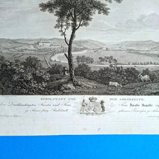 - Rudolstadt (2) ... "von der Abendseite" - sehr seltener Kupferstich von 1828