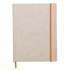 Rhodia Rhodiarama Softcover Notebook - 80 Dots Sheets - 9 3/4 x 7 1/2 - Beige