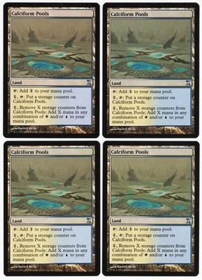 Calciform Pools x4 4x 2006 Time Spiral PLAYSET Colorless Uncommon Land MTG NM A1