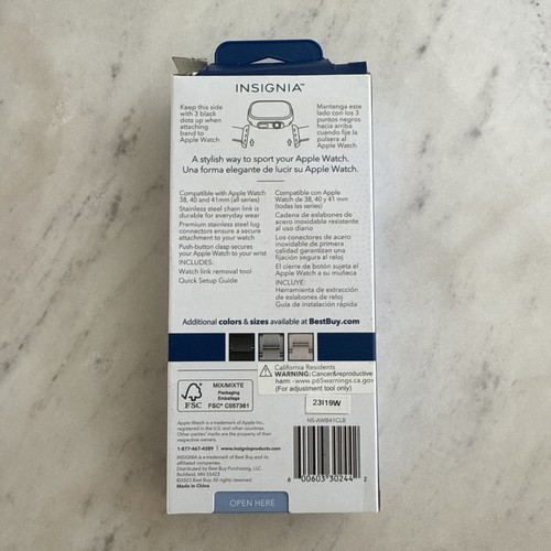 Insignia - taśma łącząca ze stali nierdzewnej do Apple Watch 38mm, 40mm. 41mm (Wszystkie S... - Zdjęcie 2 z 8