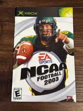NCAA Football 2003 College 03 XBOX Instruction Manual Only