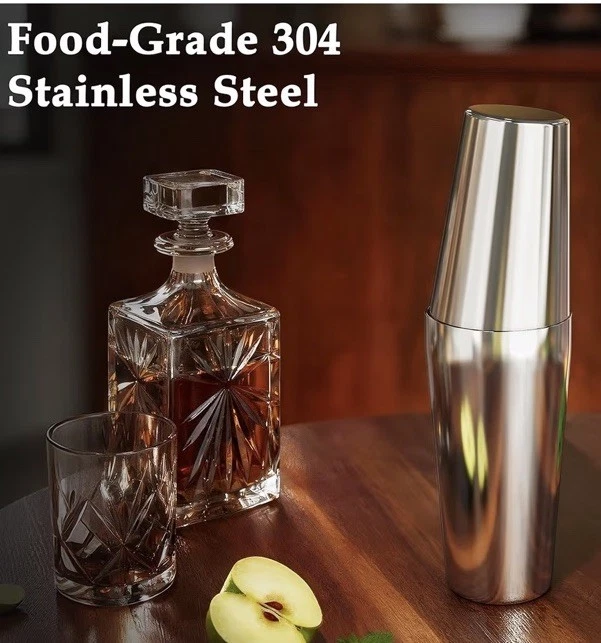 Juego de Coctelera Kit Bartender, 24 Piezas Boston Acero Inoxidable Foto 4 de 4