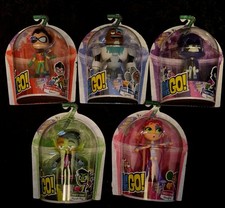 Teen Titans Go! Juego de 5 figuras de acción Twisty Titans colección completa ¡RARO!