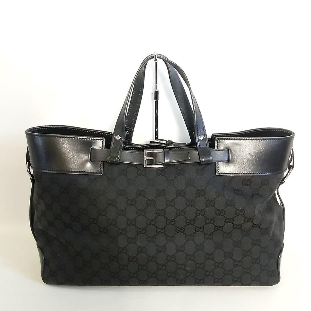 2412 37 Beauty Gucci GG Canvas Tote Bag Black