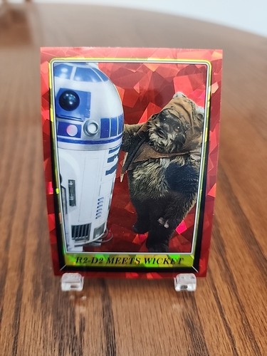 R2-D2 MEETS WICKET 2023 Topps RED Sapphire Return Of The Jedi #91 - Picture 1 of 2