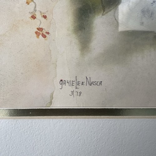 Gayle Lee Nasca Original Aquarell signiert #'d 3/78 gerahmt Malerei Kunst - Bild 5 von 12