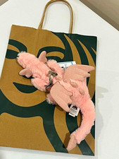New With Tags Jellycat Pink Dragon Plush Keychain Cute Bag Charm Soft Toy