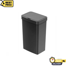 Touchless Motion Sensor Trashcan 13.2 Gal Plastic Kitchen Garbage Can Black Hot