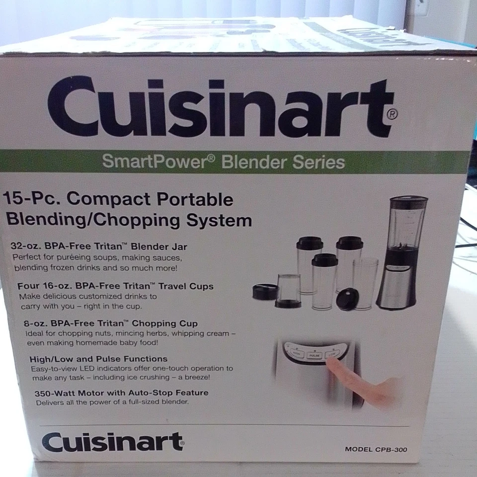 Cuisinart CPB-300W 15 шт. компактная портативная система смешивания/рубки новая - Изображение 3 из 4