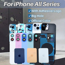 For iPhone 17 16 15 14 13 12 11 XR X 8 Back Glass Replacement Big Hole Cover Lot