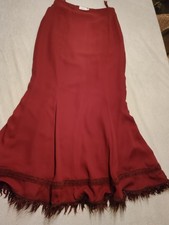 Virmani Rock Gr. 38 Maxirock rot, italienische Design Mode Party Event Fashion