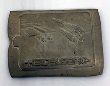 Plakette Heidelberg Motiv Druckmaschinen alt Sammler #30778