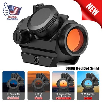 Rechargeable Compact Motion Awake 3 MOA Red Dot Sight with Riser Mount - Hunting