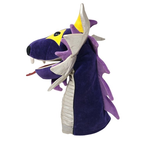 Vintage 1999 Manhattan Toy Zylon Dragon Puppet Plush Fantasy Red Tongue RARE - Picture 4 of 9