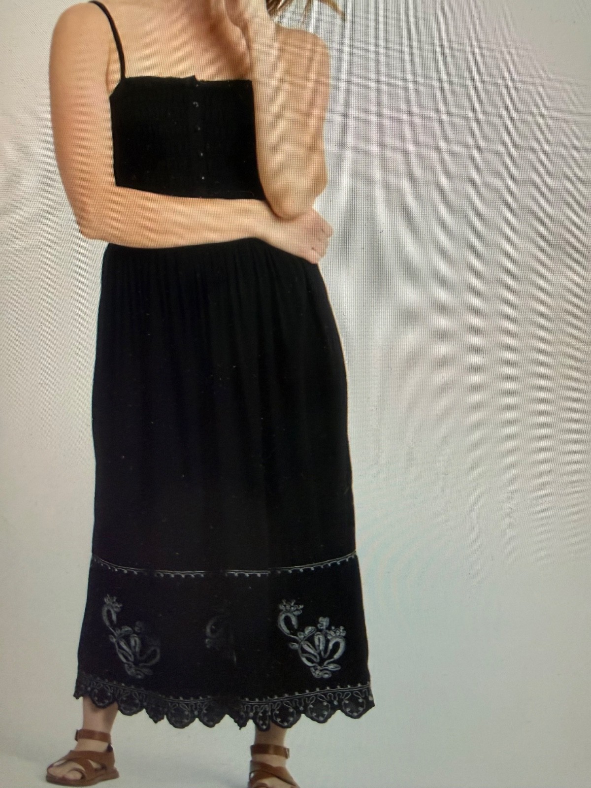 Women's Button-Front Smocked Maxi Sundress - Universal Thread SMALL FREE SHIP