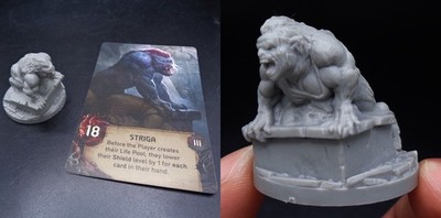 The Witcher Old World Board Game Model Miniature UNPAINTED STRIGA+ CARD