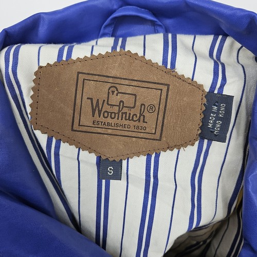 Vintage Woolrich Rain Coat Jacket Mens Small PVC Retro Full Zip Blue Waterproof - Picture 11 of 12