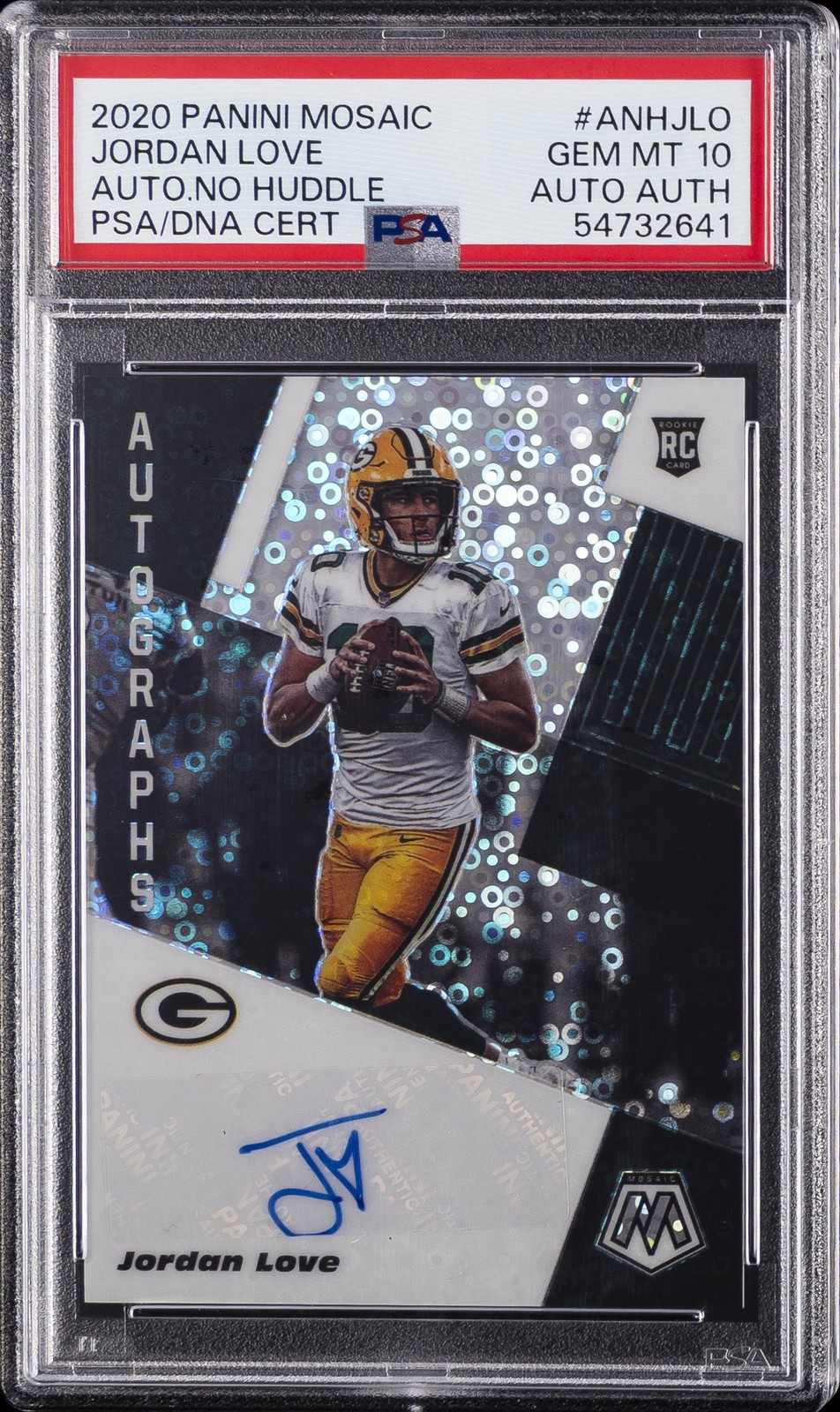 Jordan Love Panini Mosaic Autographs No Huddle #ANHJLO Base