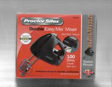 Proctor Silex 62507 5 Speed Durable Easy Mix Mixer Black 100 Watts 