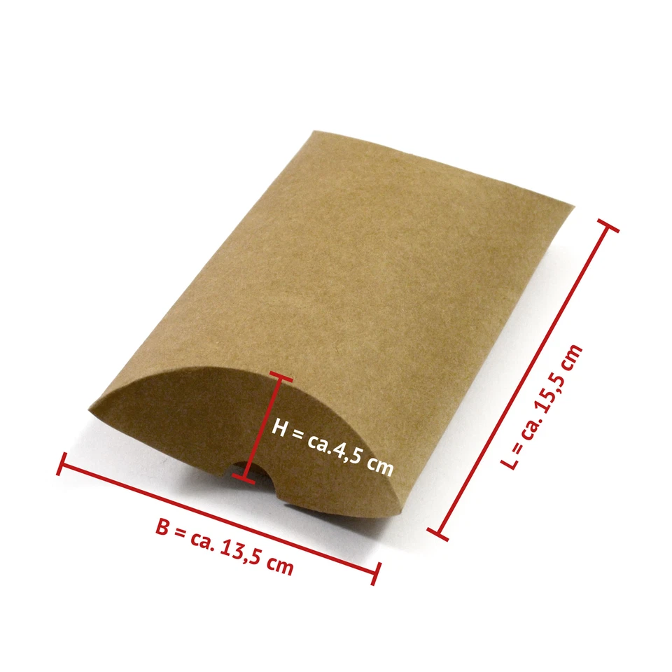 6 Frau Wundervoll Kissenschachteln natur groß, Kissenverpackungen pillow box - Bild 3 von 3