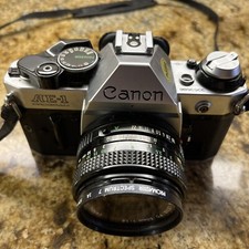 Black Canon AE-1 AE1  50mm Lens Manual Focus Kit - Rare Beauty - Very Nice 