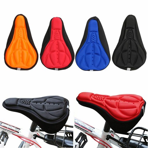BICICLETA BICICLETA 3D GEL SILLÍN ASIENTO SUAVE CONFORT ALMOHADILLA FUNDA COJÍN CICLISMO CARRETERA - Imagen 1 de 14