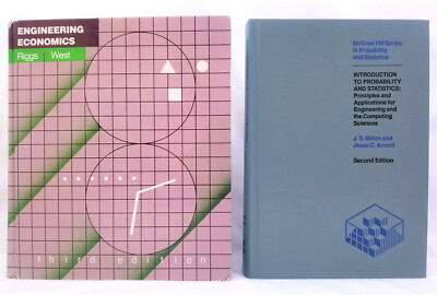 2 Engineering Math Textbooks:  Introduction Probabilty & Statistics, Economics