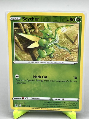 Reverse Holo Scyther 006/159 Common Crown Zenith Pokemon TCG | eBay