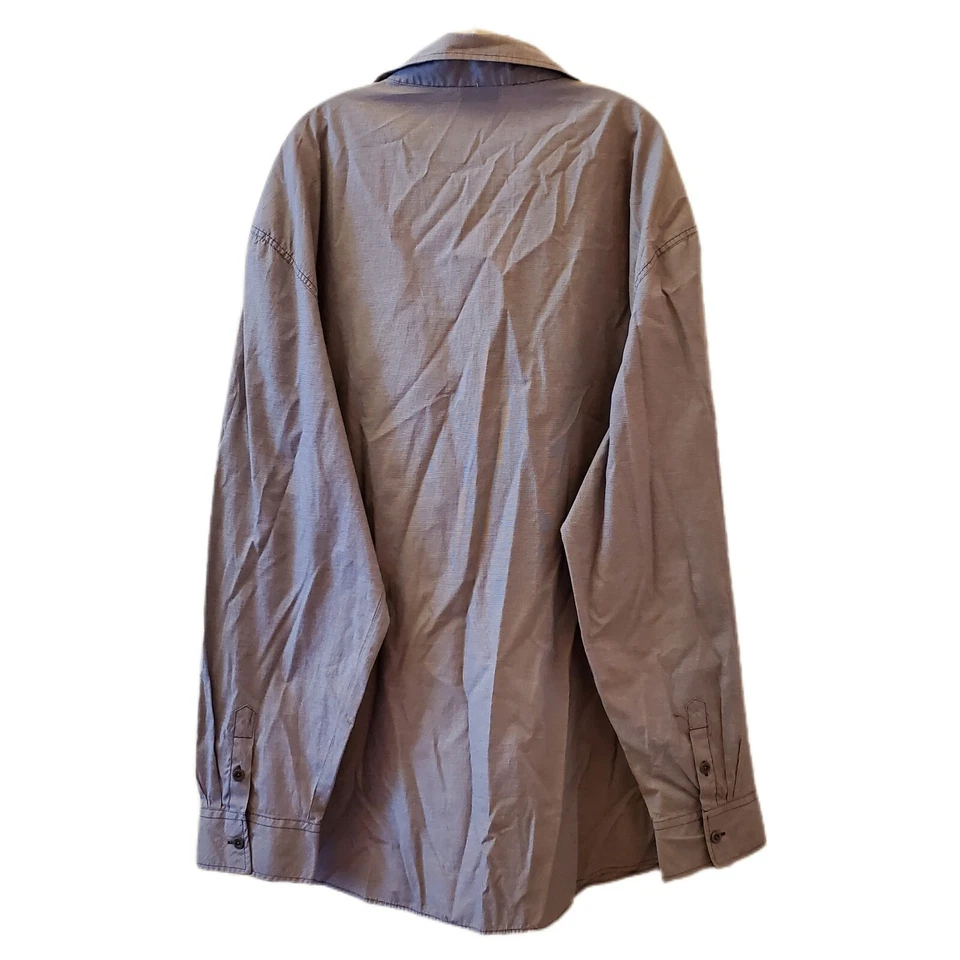 Y2K Mecca USA Men Button Front Shirt Long Sleeve Size 5X Blue Casual Hip Hop  - Image 2 of 4