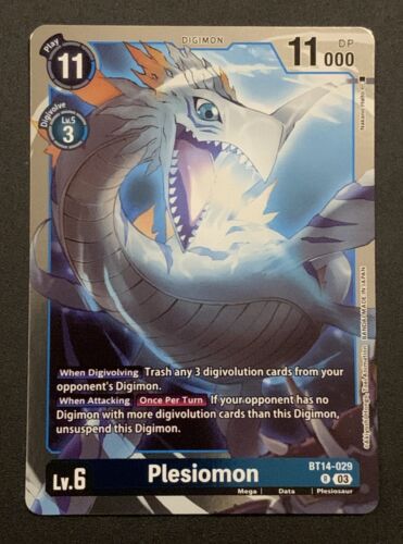 Plesiomon - BT14-029 R - Blue - Blast Ace - Digimon TCG - Picture 1 of 3