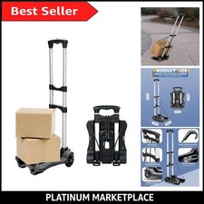 Compact and Lightweight Folding Sack Truck - 88lb Capacity & Telescopic Handle