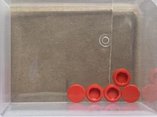 LEGO Parts - Red Tile, Round 1 x 1 - No 98138 - QTY 5