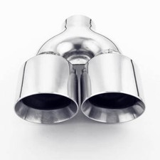 Twin 4 Outlet 2.5 Inlet Angle Cut Dual Wall 304 Stainless Steel Exhaust Tip Twin 4 Outlet 2.5 Inlet Angle Cut Dual Wall 304 Stainless Steel Exhaust Tip