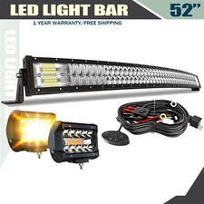 52inch Curved 300w Led Light Bar Offroad For Ford Truck Boat W Led Pods 4850