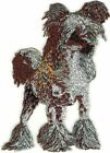 2 1/8" x 3 1/8" Chinese Crested Dog Brown Body Breed Embroidery Patch