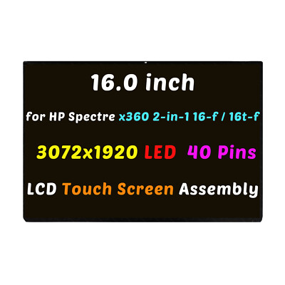 16'' for HP Spectre 16-f 16-f1004 16-f0000sl LCD Touch Screen Digitizer Assembly