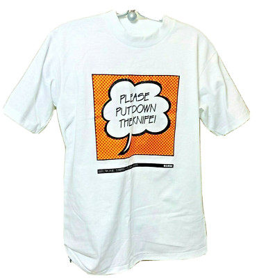 Put down the Knife ECRM T Shirt 80s Small Unused Unique Vintage