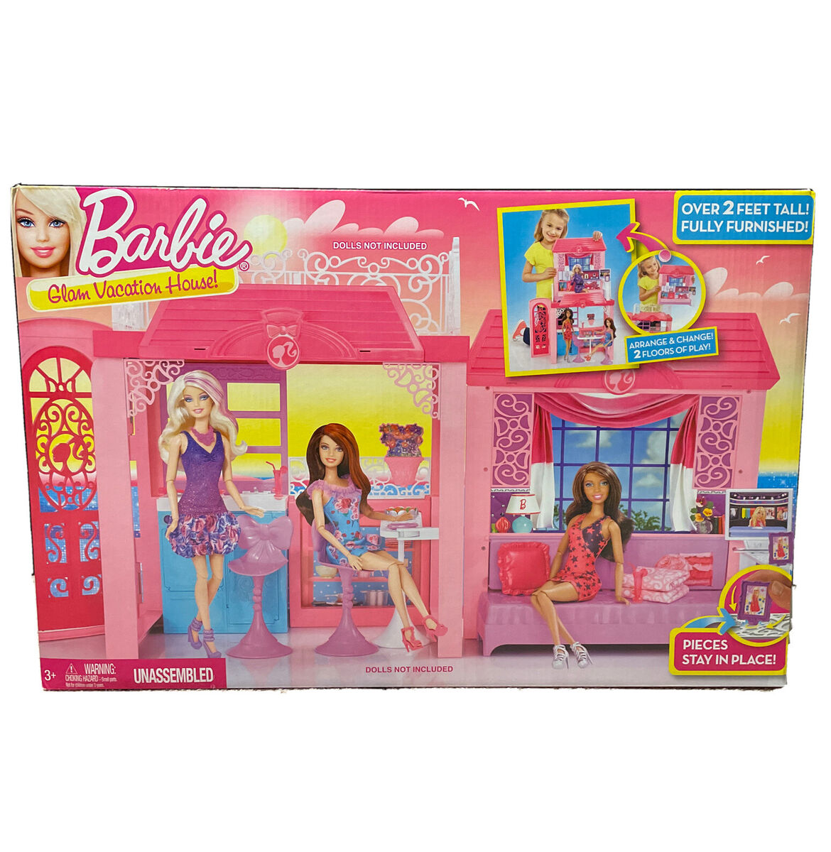 Glam Barbie doll house tour! Play Toys! 