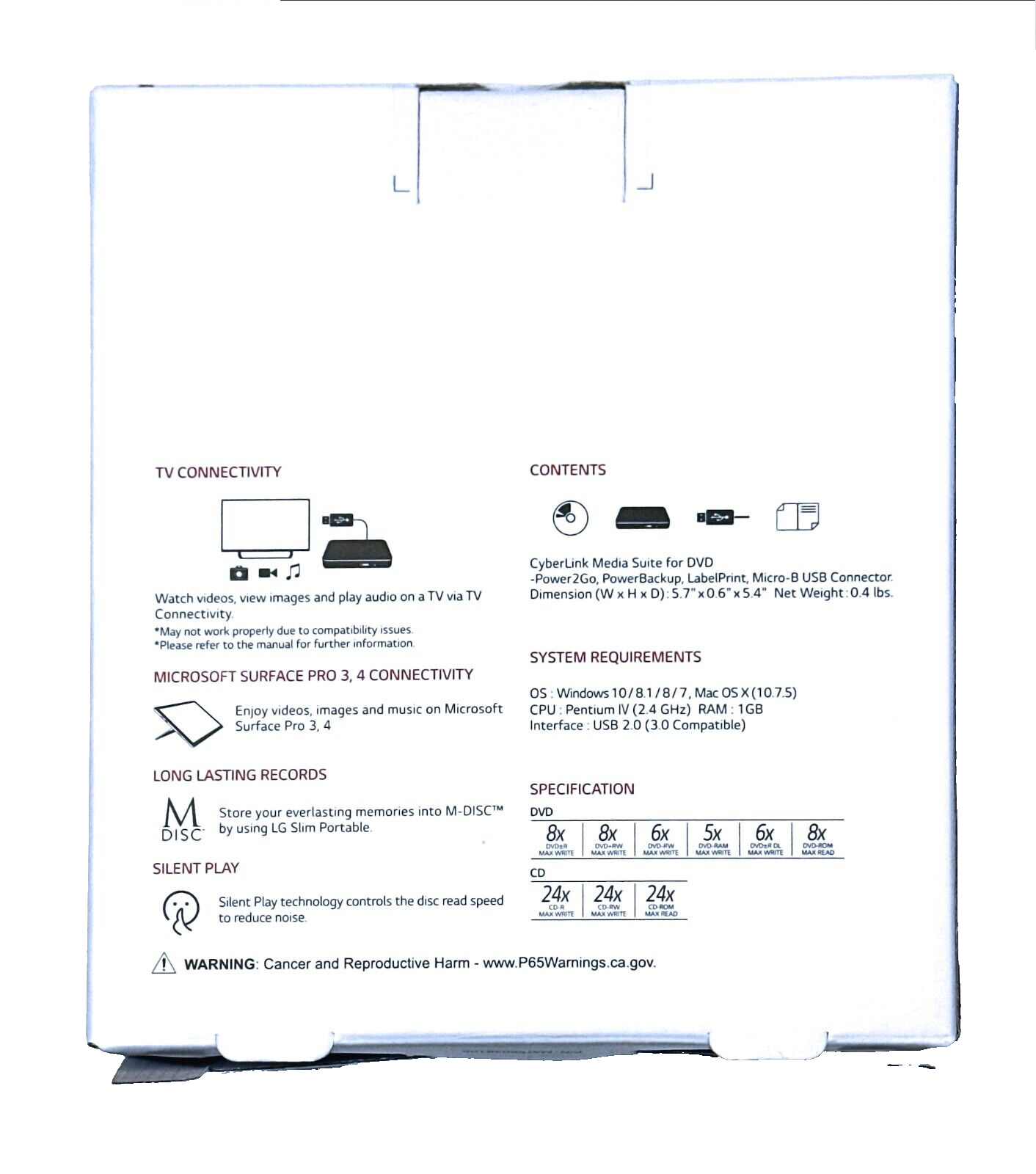 LG Ultra Slim Portable DVD WRITER SP80NB80 eBay
