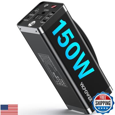 YKPOWER Portable Power Station 150W, 133.2 Wh Fast Charging, Rechargeable Gen
