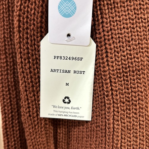 Pinque Stitch Fix Cardigan Sweater Women Medium Artisan Rust Knit Open Front NWT - Picture 8 of 8
