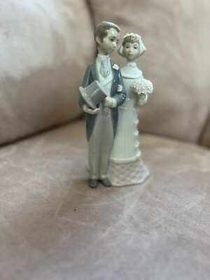 VINTAGE LLADRO BRIDE & GROOM COUPLE PORCELAIN FIGURINE 4808 RETIRED